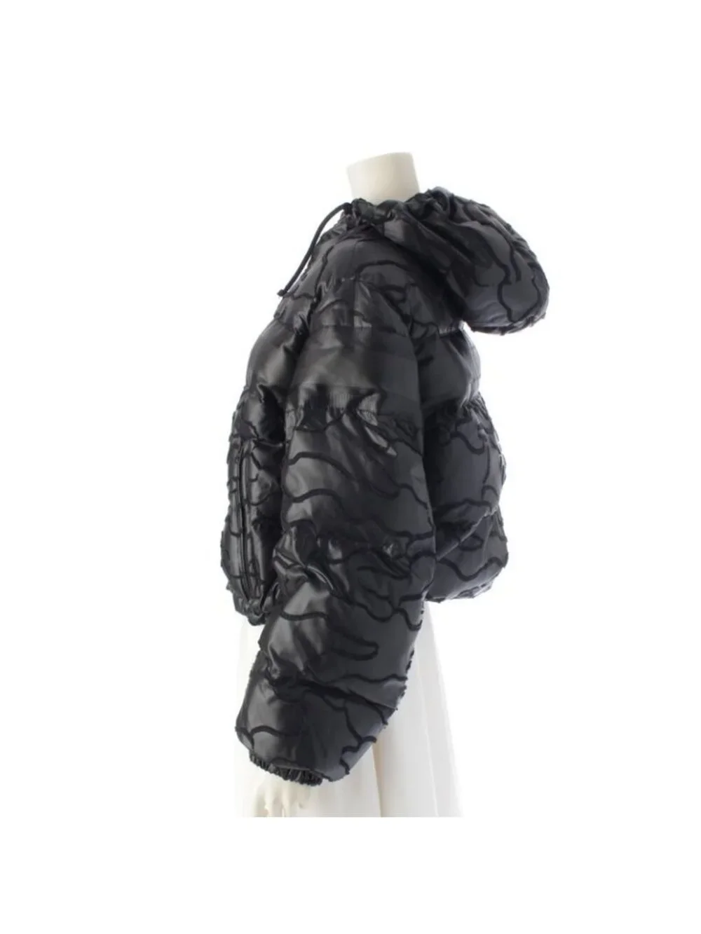 Dior Cropped Insulation Hood Puffer Jacket Black XS